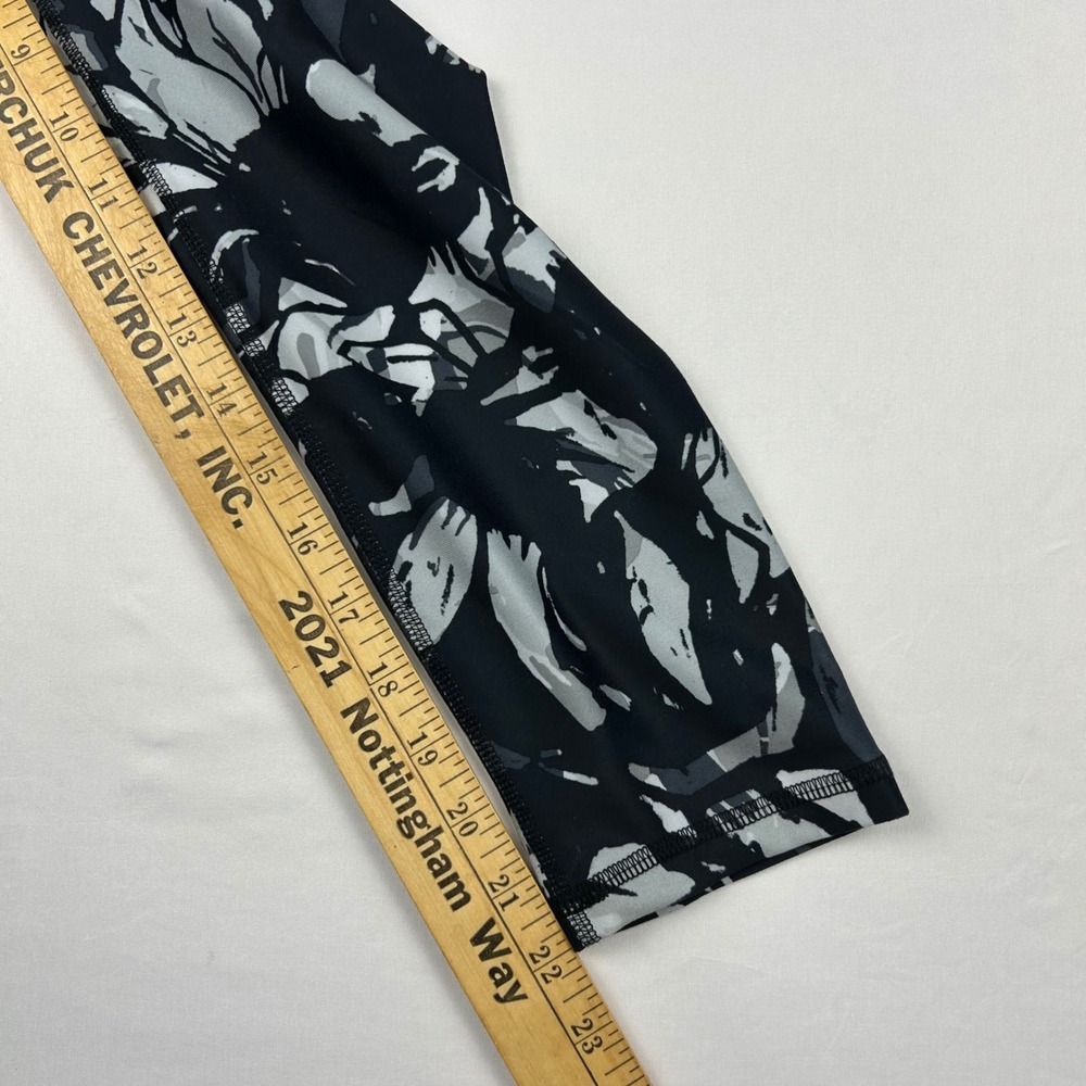Marika Womens High Rise Mid-Calf Capri Leggings Black Grey Abstract KLC1033T S - Picture 8 of 9